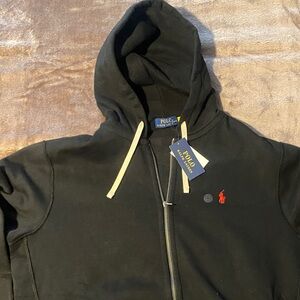 Polo by Ralph Lauren Men’s Size XL Black Hoodie Cotton/Polyester Blend NWT!